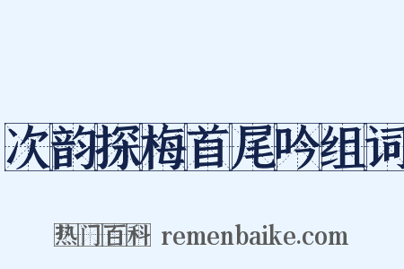 次韵探梅首尾吟组词是什么意思的图片